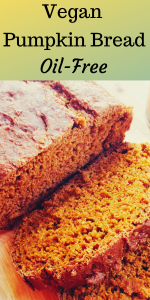 vegan pumpkin bread, oil-free
