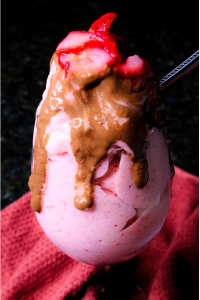 vegan chocolate strawberry ice cream