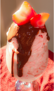 vegan chocolate strawberry ice cream