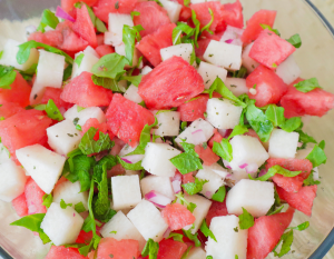 Watermelon and Jicama Salad