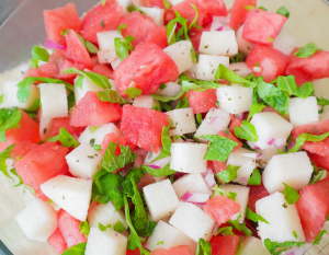 Watermelon and Jicama Salad