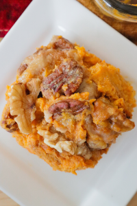 Vegan Maple Pecan Sweet Potato Casserole