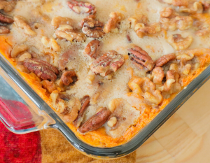 Vegan Maple Pecan Sweet Potato Casserole